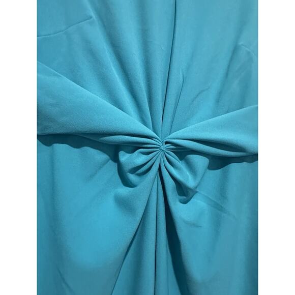 Donna Morgan Women’s Aqua Blue Knot-Front Dress Size 14 NWOT - Picture 13 of 16